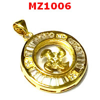 MZ1006 : จี้กังหันสีทอง ฝังพลอย