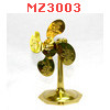 MZ3003 : พัดลมทองเหลือง สลักอักษรมงคล