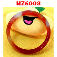 MZ6008 : กำไลหิน สีแดงลาย