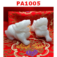 PA1005 : ปี่เซียะคู่ตั้งโต๊ะ หินสีขาว