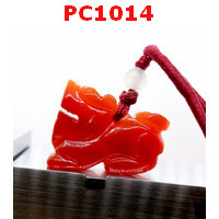 PC1014 : สร้อยคอปี่เซียะ หินสีแดง