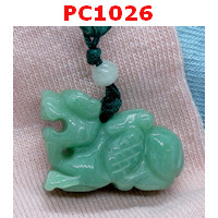 PC1026 : สร้อยคอปี่เซียะ หินหยกสีเขียว