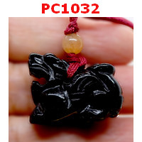 PC1032 : ปี่เซียะหินสีดำ พร้อมสร้อยเชือก