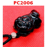 PC2006 : สร้อยคอปี่เซียะ หินอะเก็ตท่าหมอบ