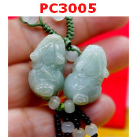 PC3005 : สร้อยคอปี่เซียะหยกคู่