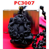 PC3007 : สร้อยคอปี่เซียะหินสีดำ