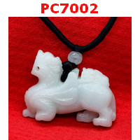 PC7002 : สร้อยคอปี่เซียะแม่ลูกหยกขาว