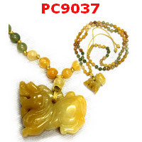 PC9037 : ปีเซียะหยกเหลือง สร้อยคอหยก3 สี
