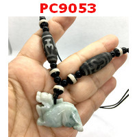 PC9053 : สร้อยคอปี่เซียะหยกร้อยกับหินทิเบต