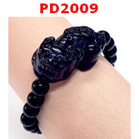 PD2009 : สร้อยข้อมือปี่เซียะหินสีดำ