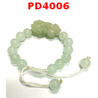 PD4006 : สร้อยข้อมือปี่เซียะหยกขาวอมเขียว