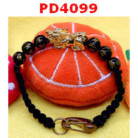 PD4099 : สร้อยข้อมือปี่เซียะทองเ+คาถา เชือกถัก