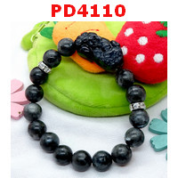 PD4110 : สร้อยข้อมือปี่เซียะหินอ๊อบซิเดียนดำ