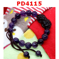 PD4115 : สร้อยข้อมือปี่เซียะหินอะเมทิสต์
