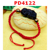 PD4122 : สร้อยข้อมือปี่เซียะหินออบซิเดียนเชือกถัก