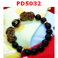 PD5032 : สร้อยข้อมือปี่เซียะหินไทเกอร์อายคู่