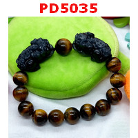 PD5035 : สร้อยข้อมือปี่เซียะหินสีดำคู่ 