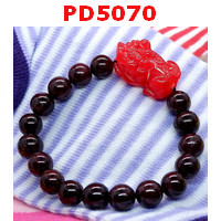 PD5070 : สร้อยข้อมือปี่เซียะหินหยกสีแดง