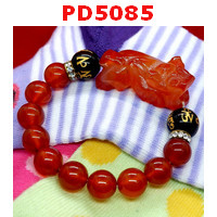 PD5085 : สร้อยข้อมือปี่เซียะหินสีแดง+คาถาทิเบต