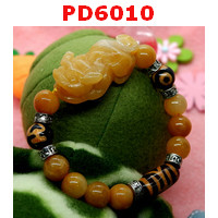 PD6010 : สร้อยข้อมือปี่เซียะหยกเหลือง+DZI 
