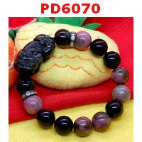 PD6070 : สร้อยข้อมือปี่เซียะหินอ๊อบซิเดียนดำ