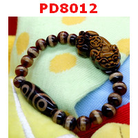 PD8012 : สร้อยข้อมือปี่เซียะหินไทเกอร์อาย+DZI