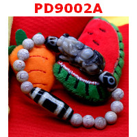 PD9002A : สร้อยข้อมือปี่เซียะหินอะเกต+DZI