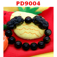 PD9004 : สร้อยข้อมือปี่เซียะคู่หินอ๊อบซิเดียนดำ
