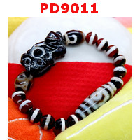 PD9011 : สร้อยข้อมือปี่เซียะหินอะเกต+DZI