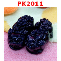 PK2011 : ปี่เซียะคู่ หินอะเกตสีดำ