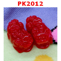PK2012 : ปี่เซียะคู่ หินหยกสีแดง