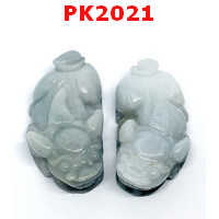 PK2021 : ปี่เซียะหยกคู่ตั้งโต๊ะ แบบหมอบ