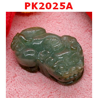 PK2025A : ปี่เซียะหยกเขียวเทาเกรดA เดี่ยว