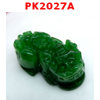 PK2027A : ปี่เซียะหินสีเขียวสด เดี่ยว