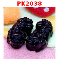 PK2038 : ปี่เซียะหินอ๊อบซิเดียน คู่