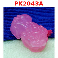 PK2043A : ปี่เซียะ หินโรสควอตซ์สีชมพูเข้ม