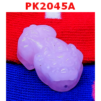 PK2045A : ปี่เซียะคู่ หินโรสควอตซ์สีชมพูอ่อน