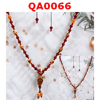 QA0066 : สร้อยคอหินทิเบต หลายลาย