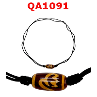 QA1091 : สร้อยคอหินดีซีไอ ลายดอกบัว