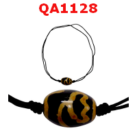 QA1128 : สร้อยคอหินดีซีไอ ลายดอกบัว