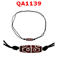 QA1139 : สร้อยคอหินดีซีไอ ลาย 8 ตา เขี้ยวเสือ