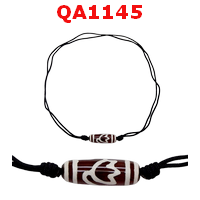 QA1145 : สร้อยคอหินดีซีไอ ลายดอกบัว