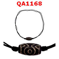 QA1168 : สร้อยคอหินดีซีไอ ลาย 3 ตา เขี้ยวเสือ