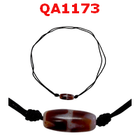 QA1173 : สร้อยคอหินดีซีไอ ลายเขี้ยวเสือคู่