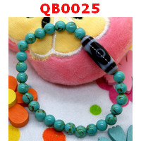 QB0025 : สร้อยข้อมือหินทิเบตลาย 3 ตา