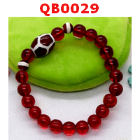 QB0029 : สร้อยข้อมือหินDZI ลายกระดองเต่า+หมอยา