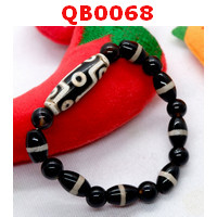 QB0068 : สร้อยข้อมือ DZI 9 ตา+หมอยา