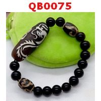 สร้อยข้อมือ DZI ลายมังกร+ดอกบัว+หรูยี่