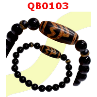 สร้อยข้อมือหินDZI ลายดอกบัว