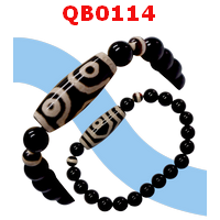 สร้อยข้อมือหินDZI ลาย 3 ตา